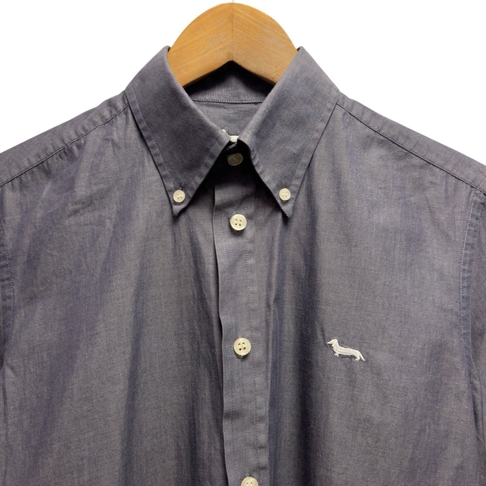 Harmont & Blaine Men's Size Medium Gray Button Down Long Sleeve Cotton Shirt euc